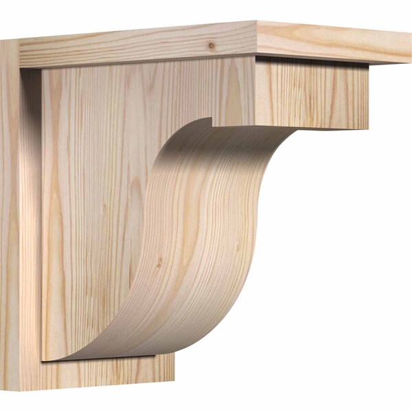 Ekena Millwork Del Monte Smooth Corbel w/Backplate, Douglas Fir, 7 1/2"W x 12"D x 12"H COR08X12X12DEL01SDF - main